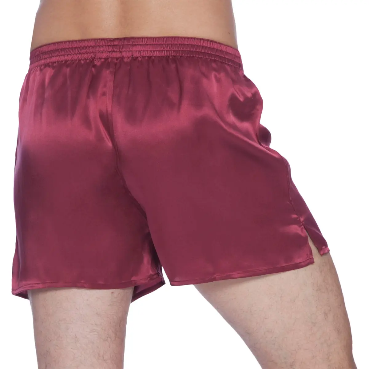 INTIMO Classic Silk Boxers Burgundy Small | All-Day Comfort & Luxury - view 2