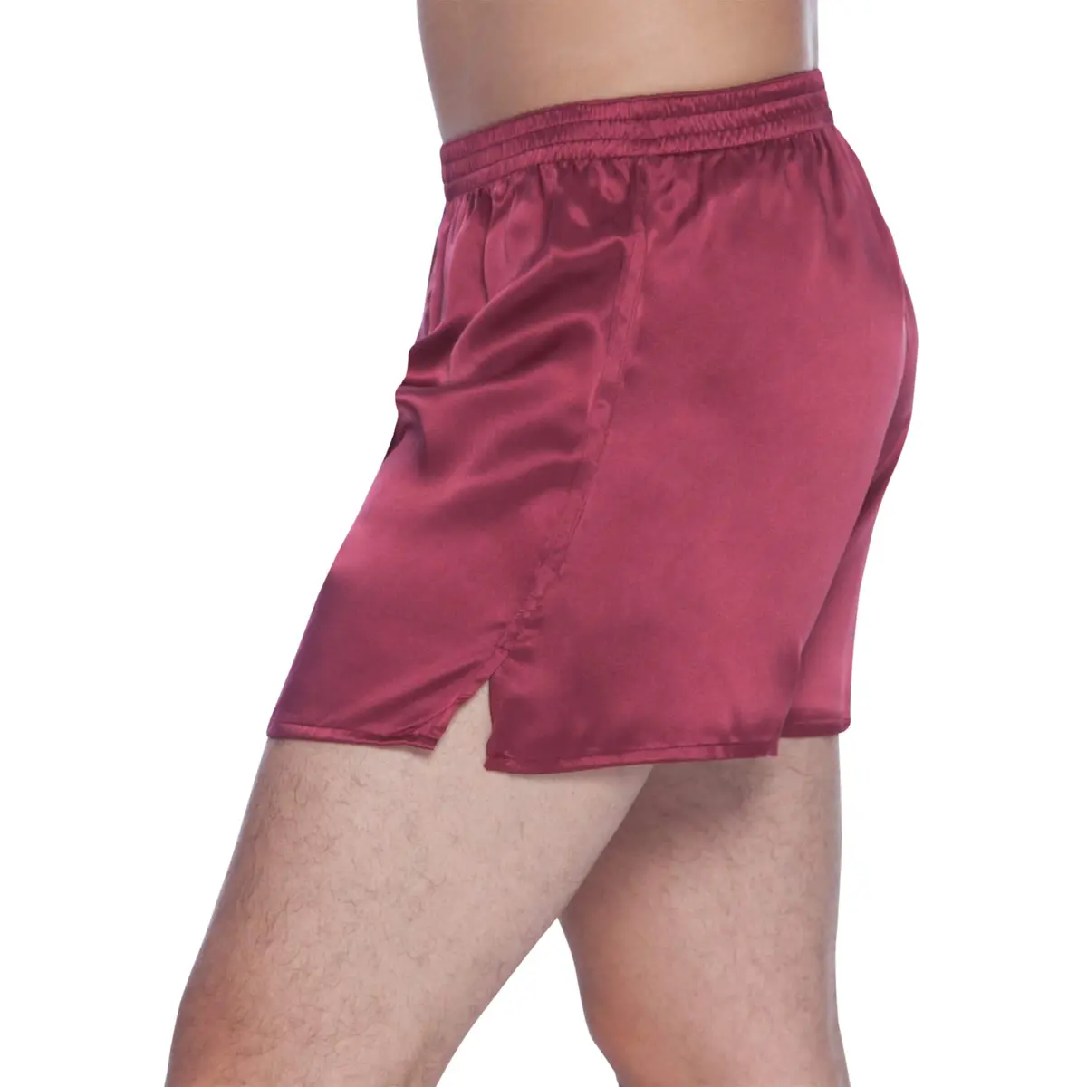 INTIMO Classic Silk Boxers Burgundy Small | All-Day Comfort & Luxury - view 3
