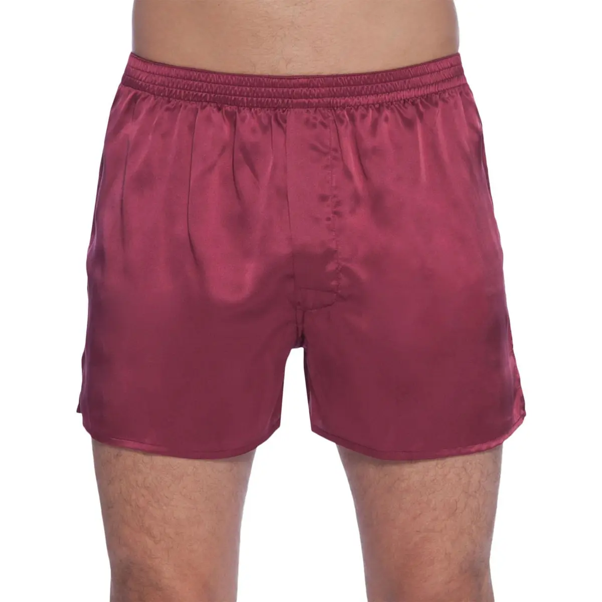 INTIMO Classic Silk Boxers Burgundy Small | All-Day Comfort & Luxury - view 4