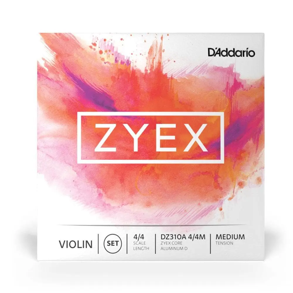 D'Addario Zyex Violin String Set with Aluminum D, 4/4 Scale, Medium Tension | Warm Rich Tone - view 2