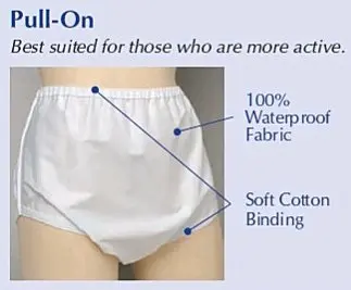 Salk Sani-Pant Pull-On Cover-Up Washable Brief, Medium | Waterproof Leak-Prevention for Adults - view 3