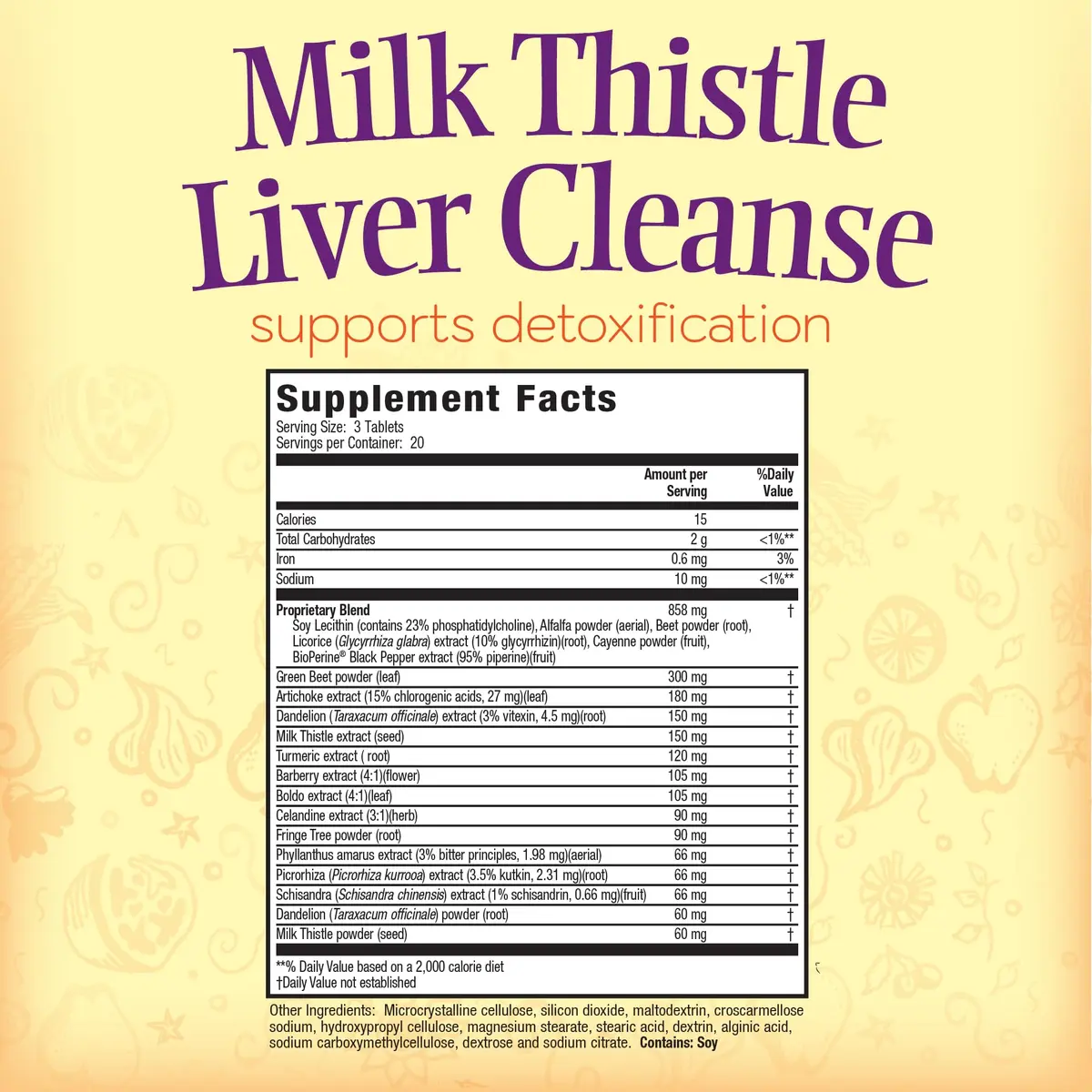 Nature's Secret Milk Thistle Liver Cleanse & Liver Support | Supports Detox & Liver Function in 60 Tablets - view 2