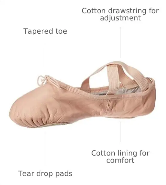 Bloch Girls Super Jazz Leather Slip-On Split Sole Jazz Dance Shoes for Kids | Flexible Leather & Lightweight Design - view 2