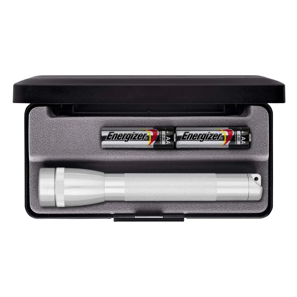 MagLite Mini Incandescent 2-Cell AA Flashlight - Classic Silver Finish - main product image