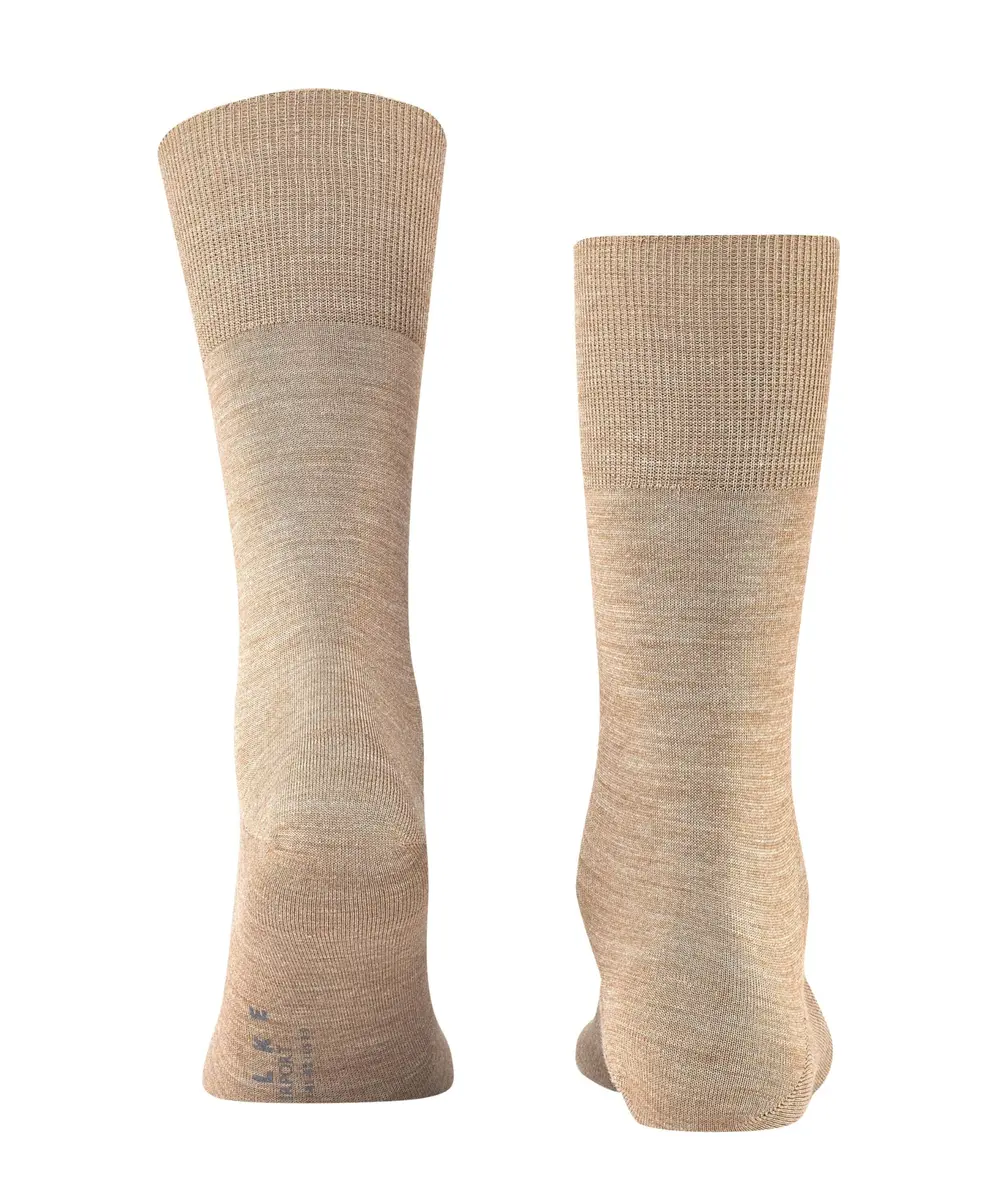 FALKE Men’s Airport Crew Socks, Merino Wool Cotton, Brown, Size 8-9 | Classic Formal & Trendy Work Socks - view 4