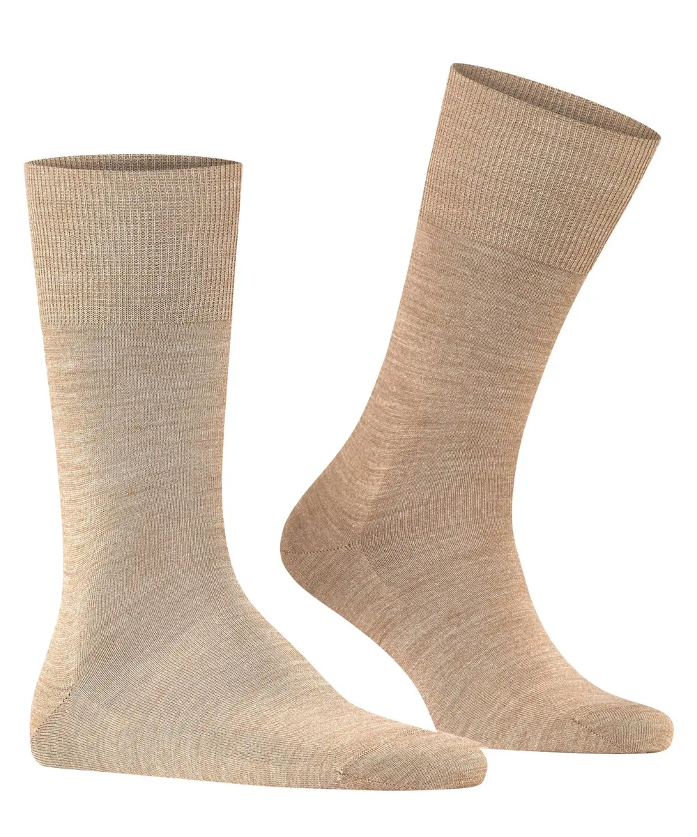 FALKE Men’s Airport Crew Socks, Merino Wool Cotton, Brown, Size 8-9 | Classic Formal & Trendy Work Socks - view 6