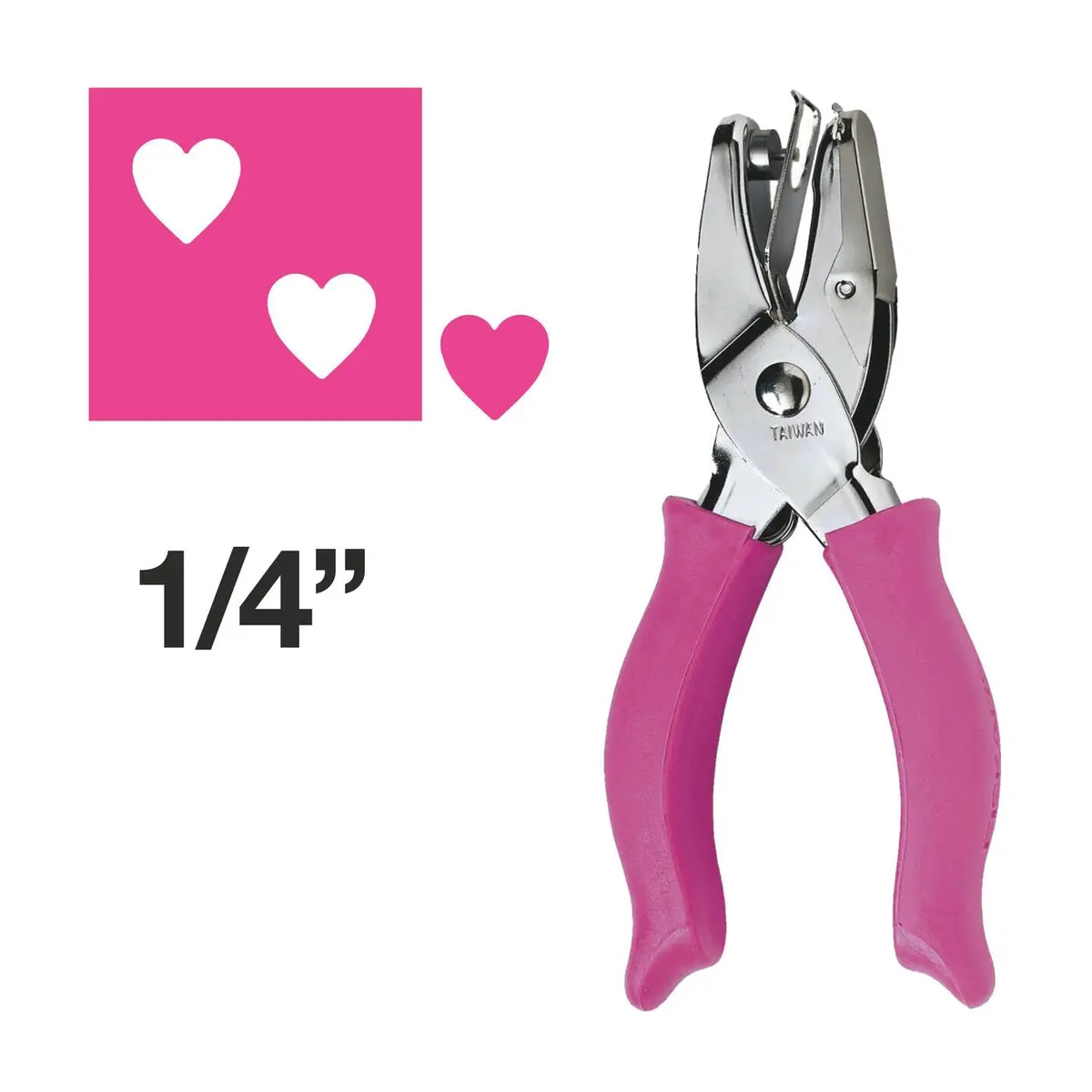 Fiskars 1/4" Heart Shape Paper Hole Punch Pink | Crafts & Cardstock Puncher - view 3