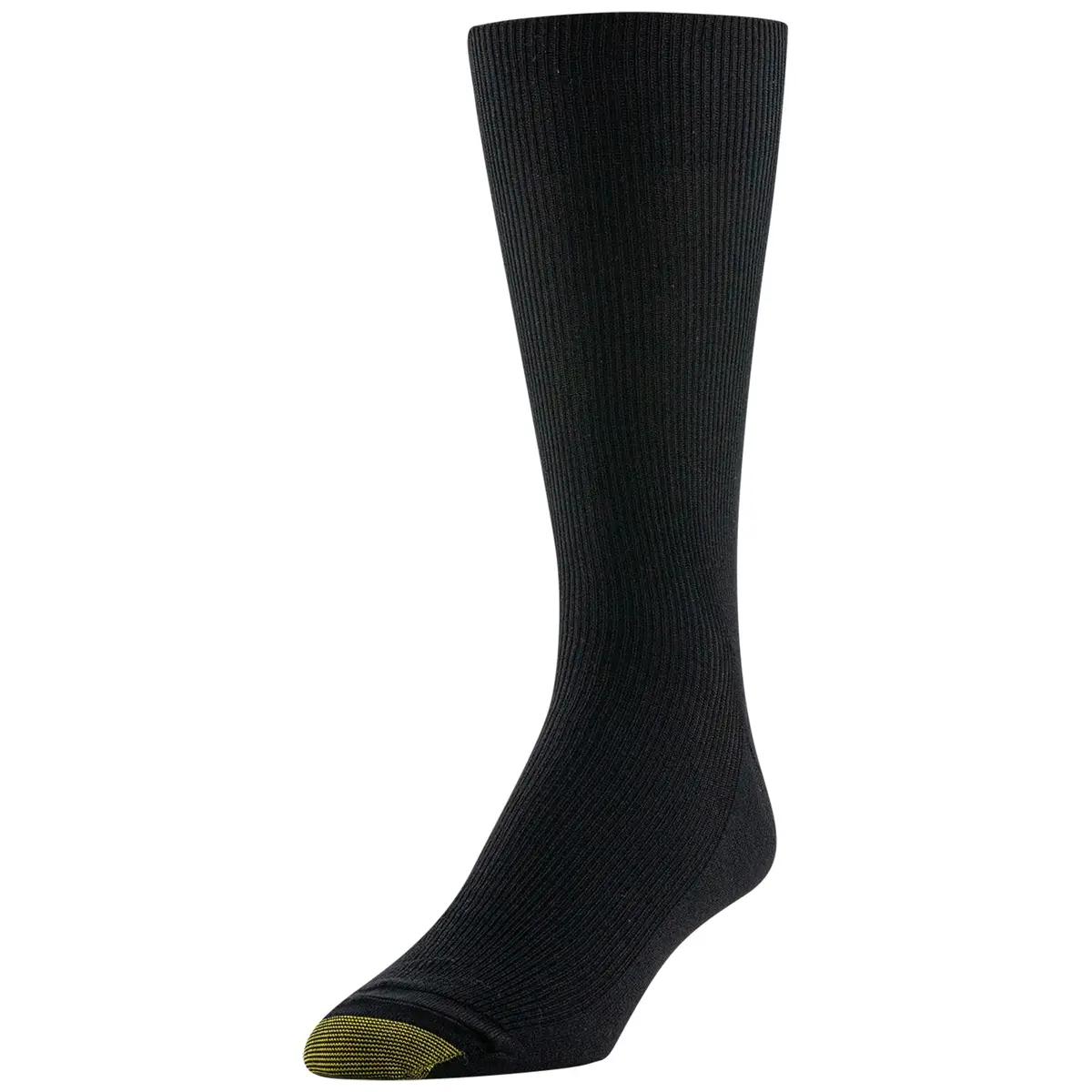 GOLDTOE Men's Metropolitan Crew Dress Socks, 3-Pairs, Black 2 | Reinforced Heel & Toe, Moisture-Wicking (70-120 chars) - view 2