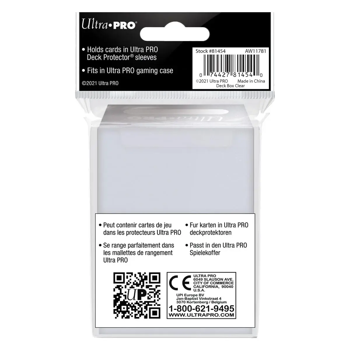 Ultra Pro 80 Card Deck Box - Clear | Holds 80 Cards in Deck Protectors - view 3
