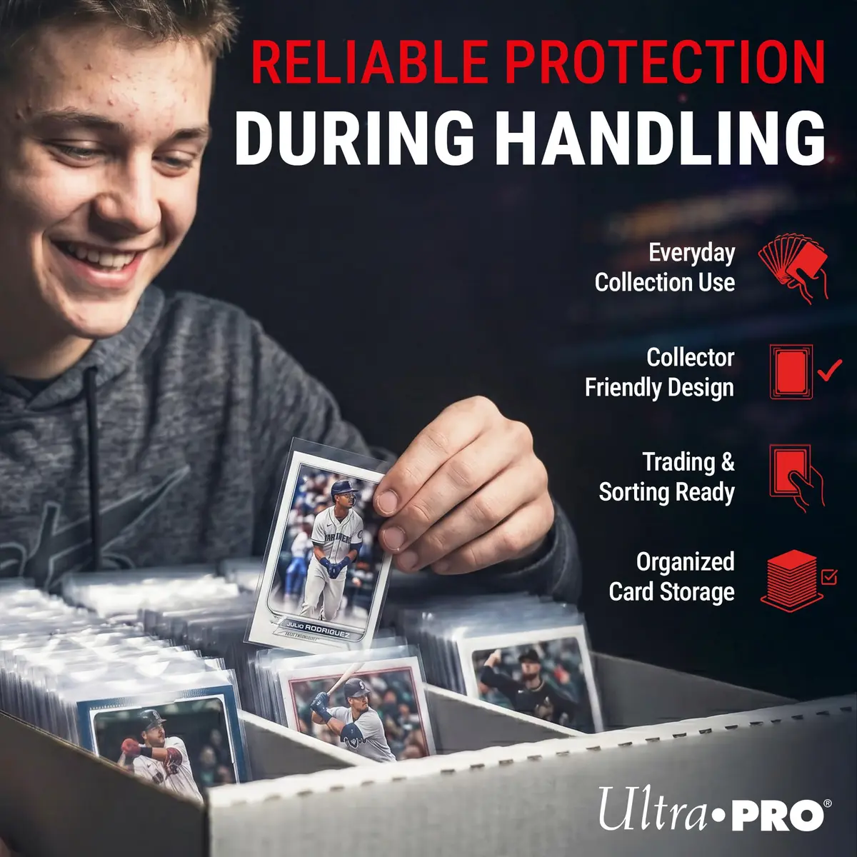 Ultra Pro Premium Clear Card Sleeves 2.5" x 3.5" 100 Pack | Archival Grade Acid-Free Non-PVC - view 4