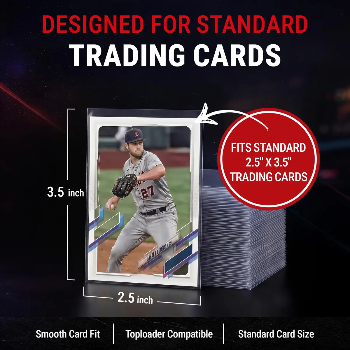 Ultra Pro Premium Clear Card Sleeves 2.5" x 3.5" 100 Pack | Archival Grade Acid-Free Non-PVC - view 5
