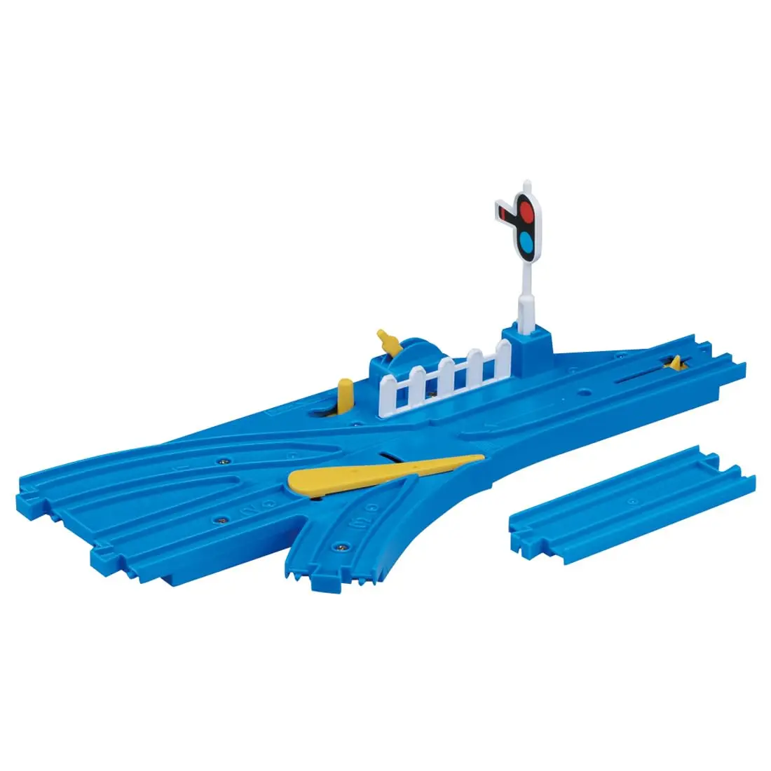 Takara Tomy HO Scale Medium Plastic Train Track with Half Straight Rail (R-16) | HO Scale Model Trains for Kids - main product image