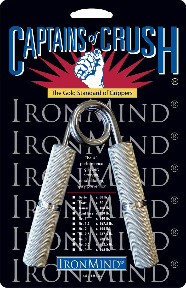 IronMind Captains of Crush Hand Gripper No. 3 - 127 kg (280 lb) | Gold Standard Grip Strength Tool - main product image