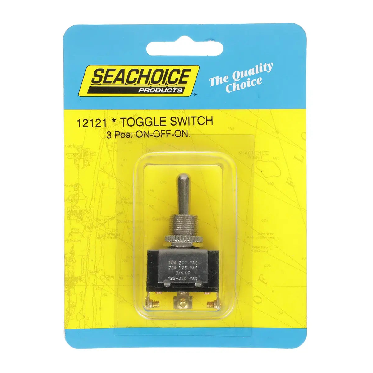 Seachoice 3-Position Boat Toggle Switch, On/Off/On | Marine Grade Brass, 12V, 3 Screw Terminals - view 6