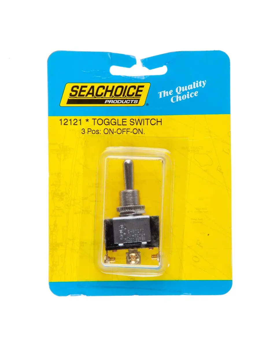 Seachoice 3-Position Boat Toggle Switch, On/Off/On | Marine Grade Brass, 12V, 3 Screw Terminals - view 7