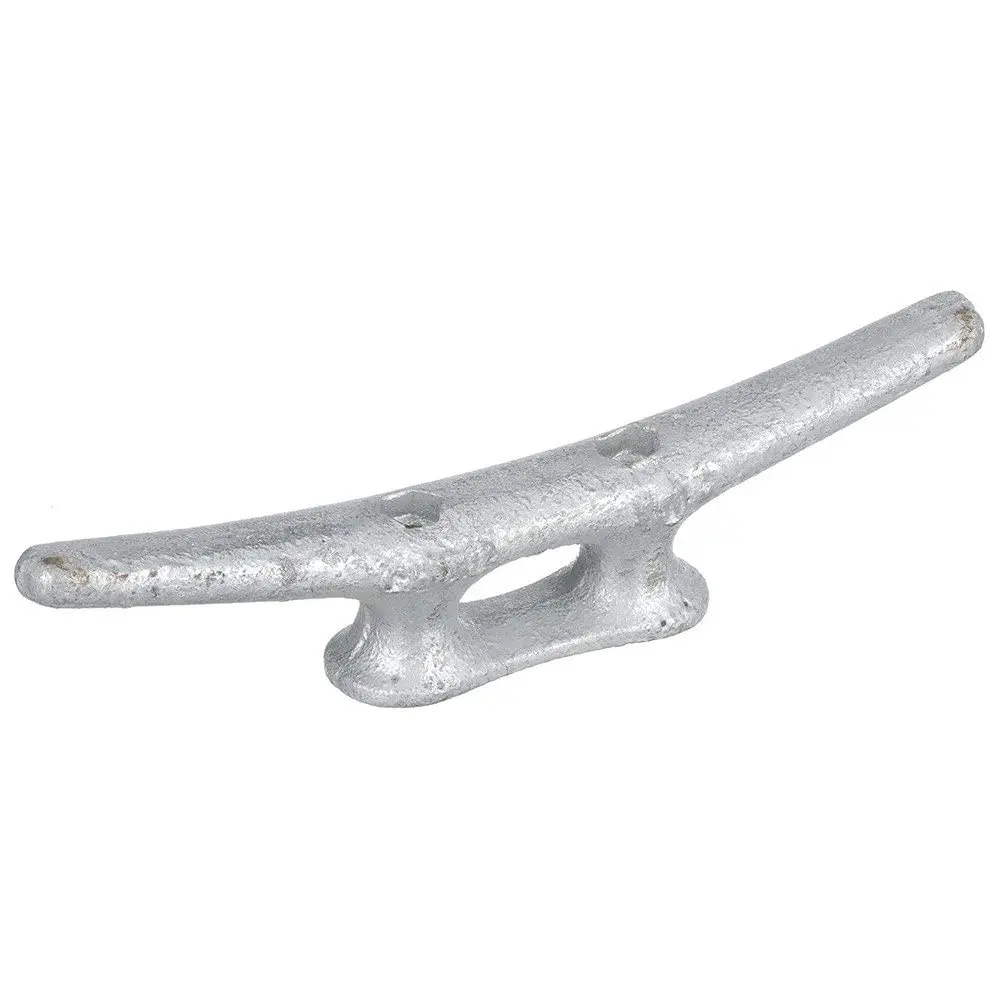 SEACHOICE 6-inch Galvanized Gray Iron Open Base Dock Cleat | 15.2 cm (6 in.) - main product image