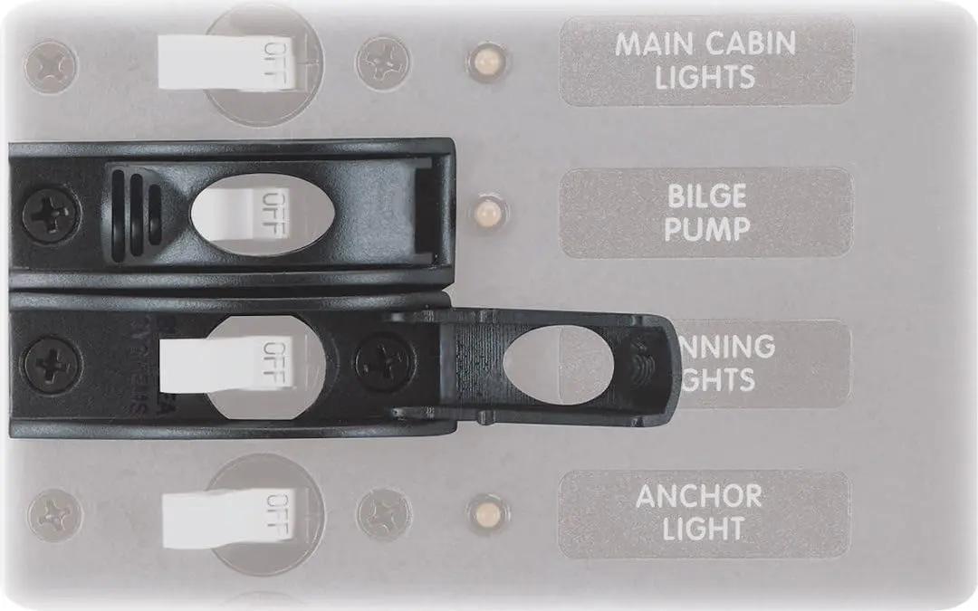 Blue Sea Systems 4100 A-Series Circuit Breaker Toggle Guard | Protects from accidental ON/OFF - main product image