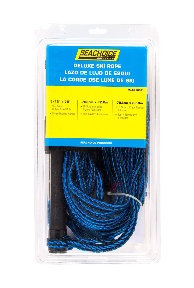 Seachoice Deluxe Ski Rope 75 ft (22.86 m) | Rot-Resistant Polypropylene with 12-Inch Foam Grip Handle - view 5