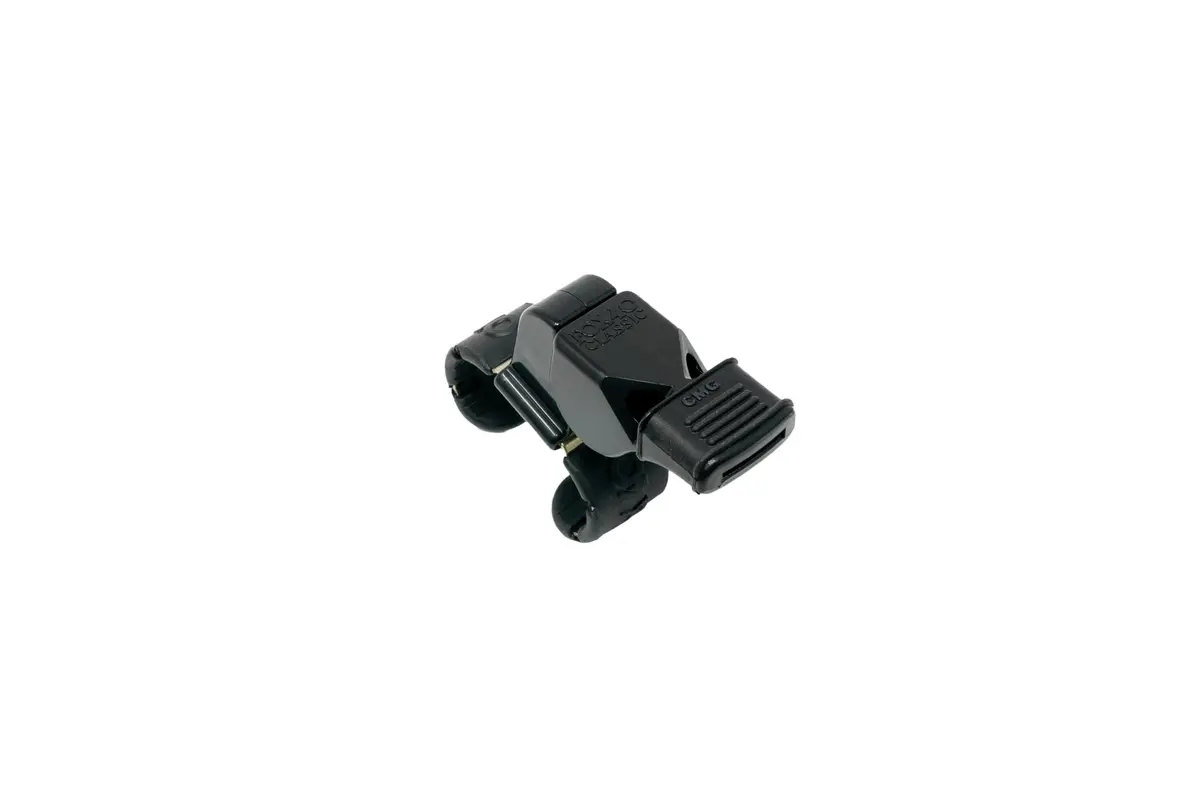 Fox 40 Classic CMG Official Finger Grip Whistle , Black | High-Decibel Referee & Coach Whistle - main product image