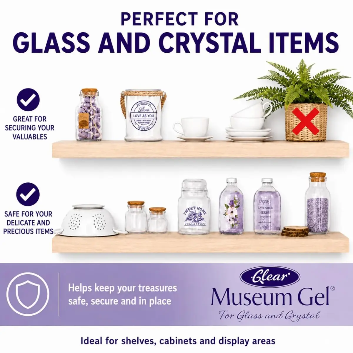 Quakehold! Museum Gel Clear 120ml (4 fl oz) | Secures Collectibles Against Shocks - view 3
