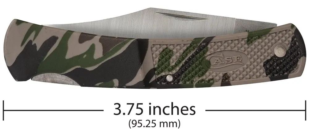 Case Pocket Knife Caliber Small Camo Lockback 3 Inches | Durable Stainless Steel Blade - view 2