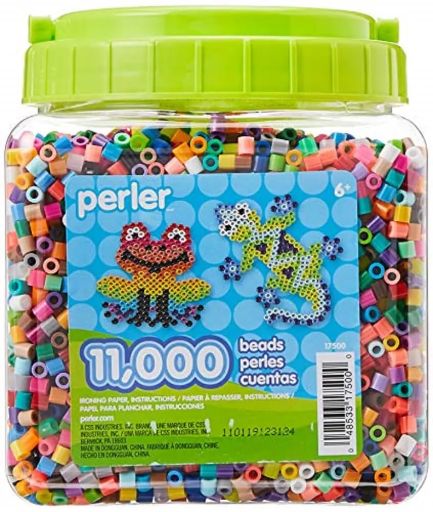 Perler Beads 11,000 Pieces Assorted Colors | Creative Kids Craft Set with Storage (70-120 chars) - main product image