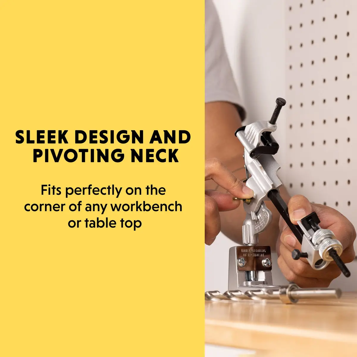 General Tools Drill Grinding Attachment #825 - 4.91" x 4.91" x 7.38" | Sharpens Bits to Factory Accuracy - view 4