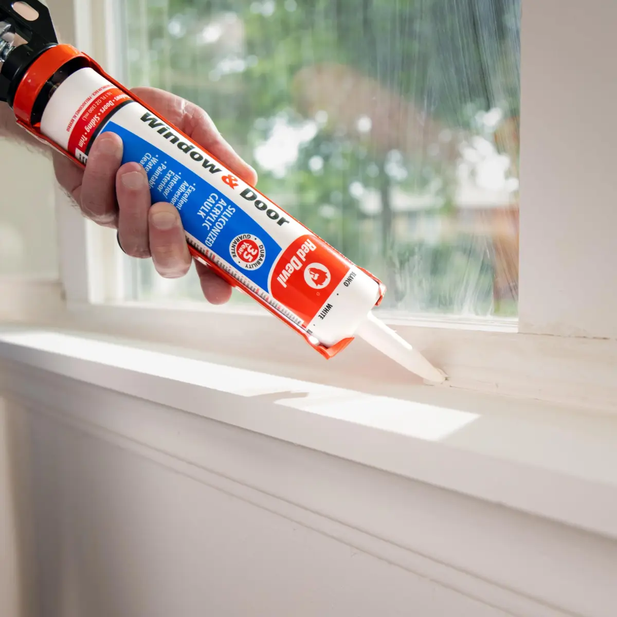 Red Devil Window & Door Silicon Acrylic Caulk Almond 298ml (10.1 Fl Oz) | Seals Drafts & Pests - view 5