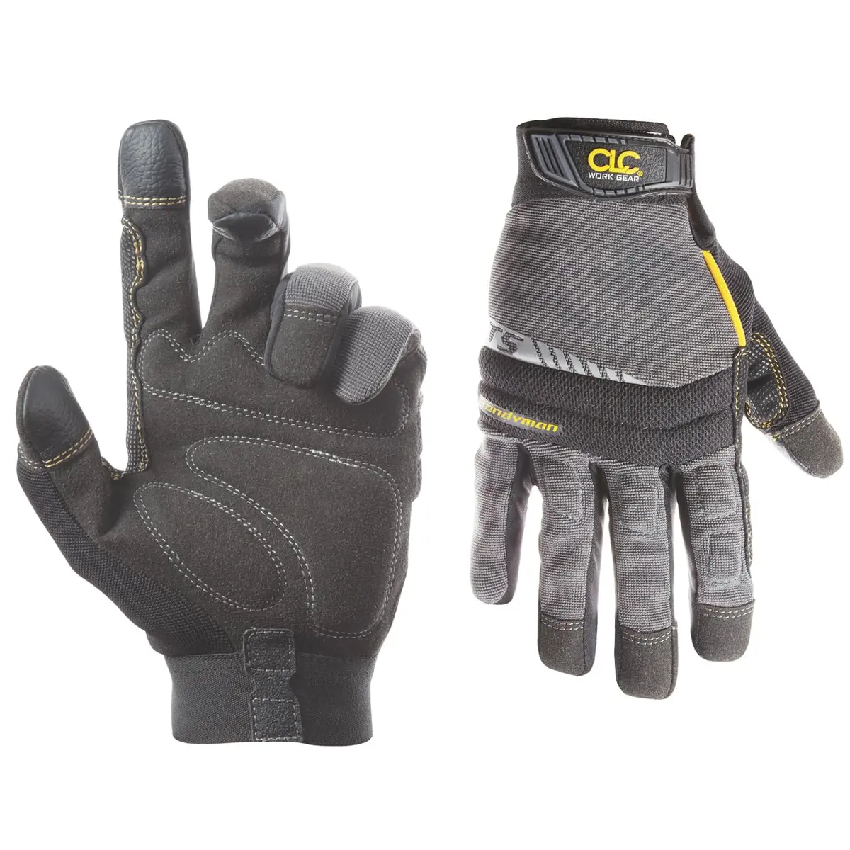 Custom Leathercraft 125XL Handyman Flex Grip Work Gloves XL Assorted | High Dexterity, Water-Resistant, Touch Screen Compatible - main product image