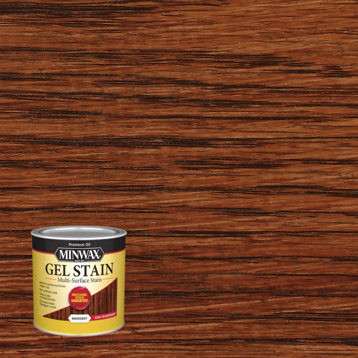 Minwax Gel Stain Mahogany 1/2 Pint | Rich Interior Wood Finish with Control - view 2