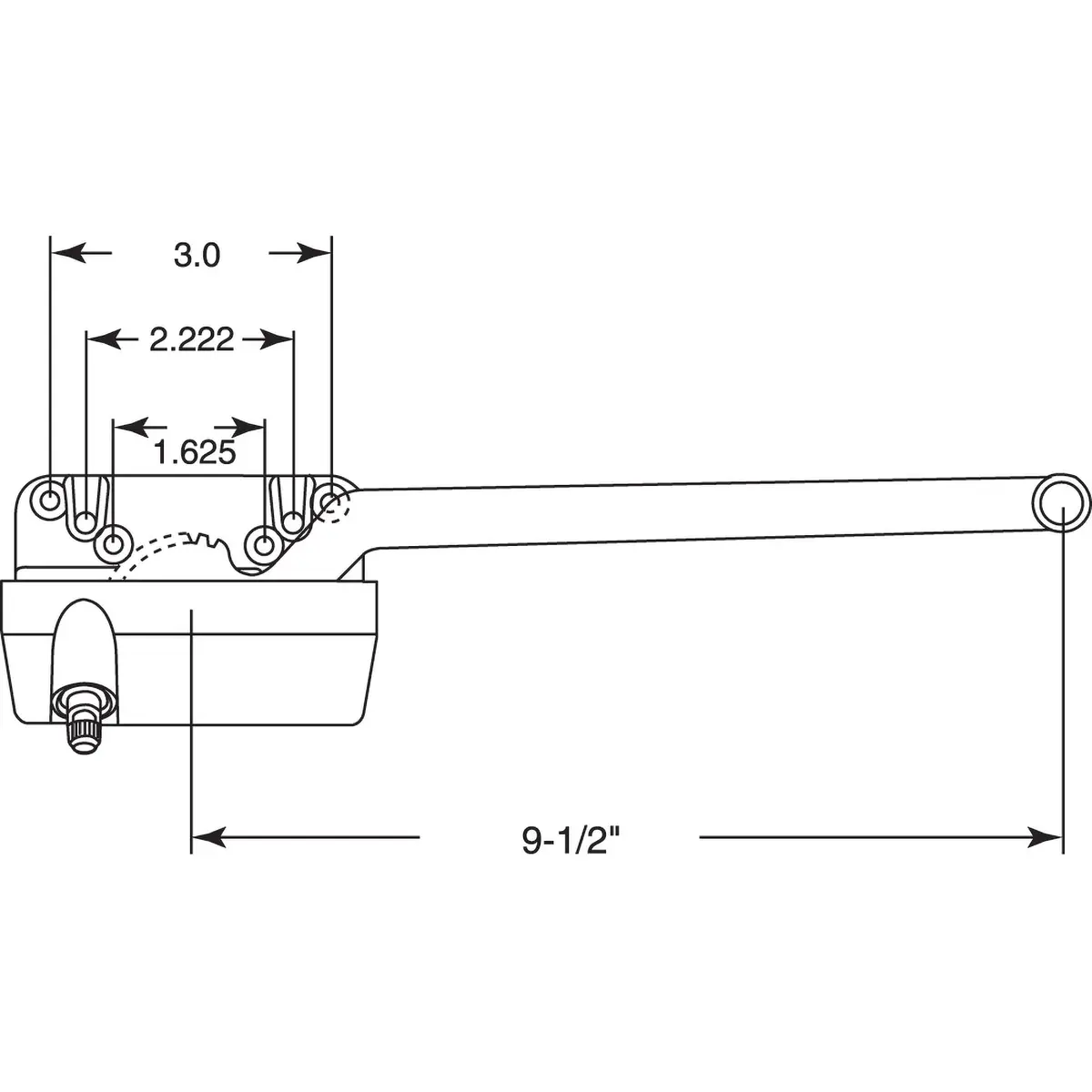 PRIME-LINE Truth Prime-LINE TH 23024 | Heavy-Duty 9.5 inch Right-Hand Casement Operator, Copper Finish - view 2