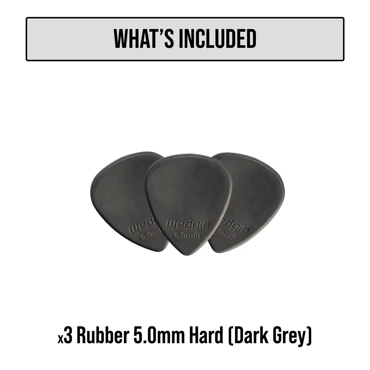 Wedgie Rubber Guitar Picks 5.0mm Hard | Elastomer Noise-Free Pick for Guitar & Ukulele - view 2