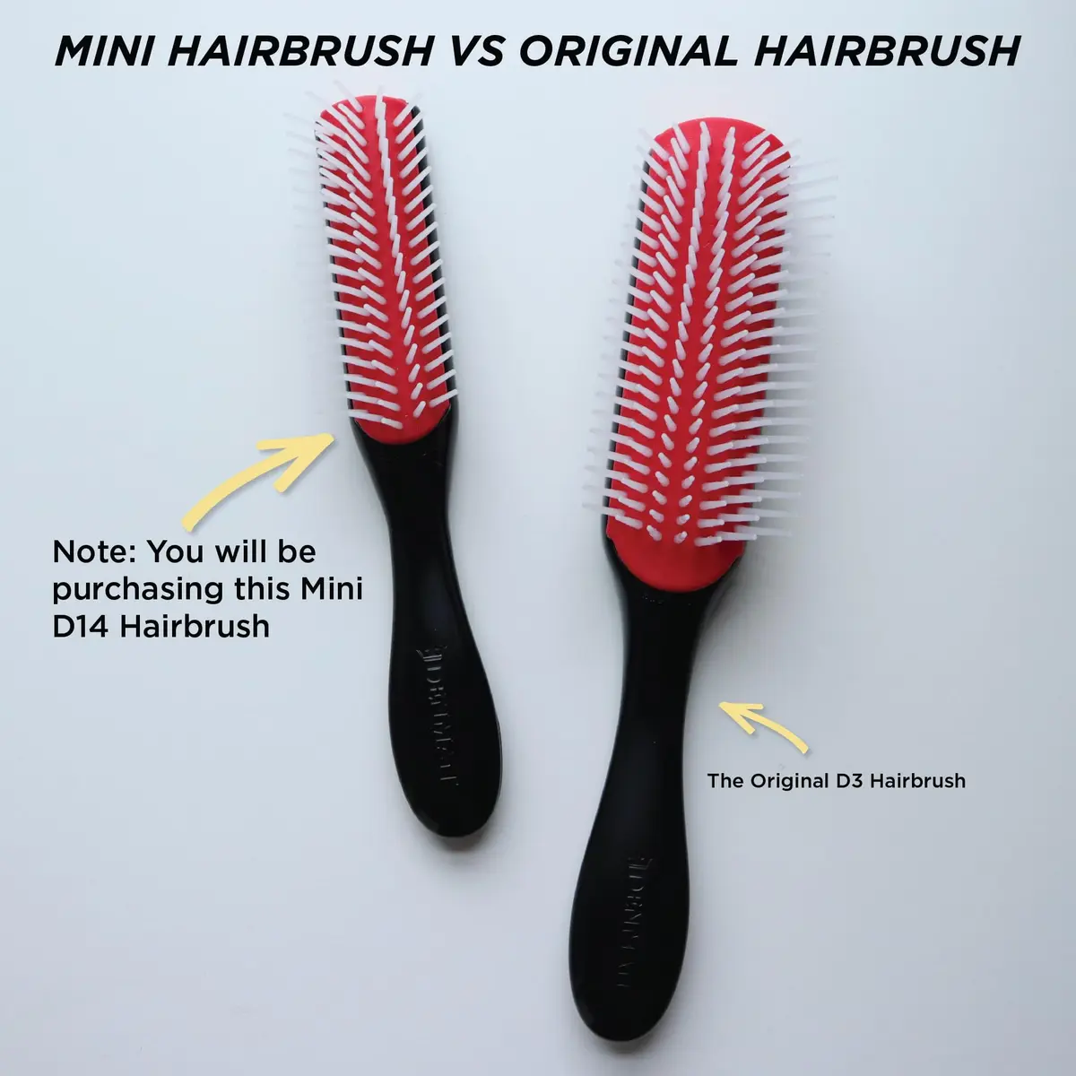 Denman D14 Curly Hair Brush 5-Row Styling Brush Black/Red | Detangles, Defines Curls, Smooths Frizz - view 8