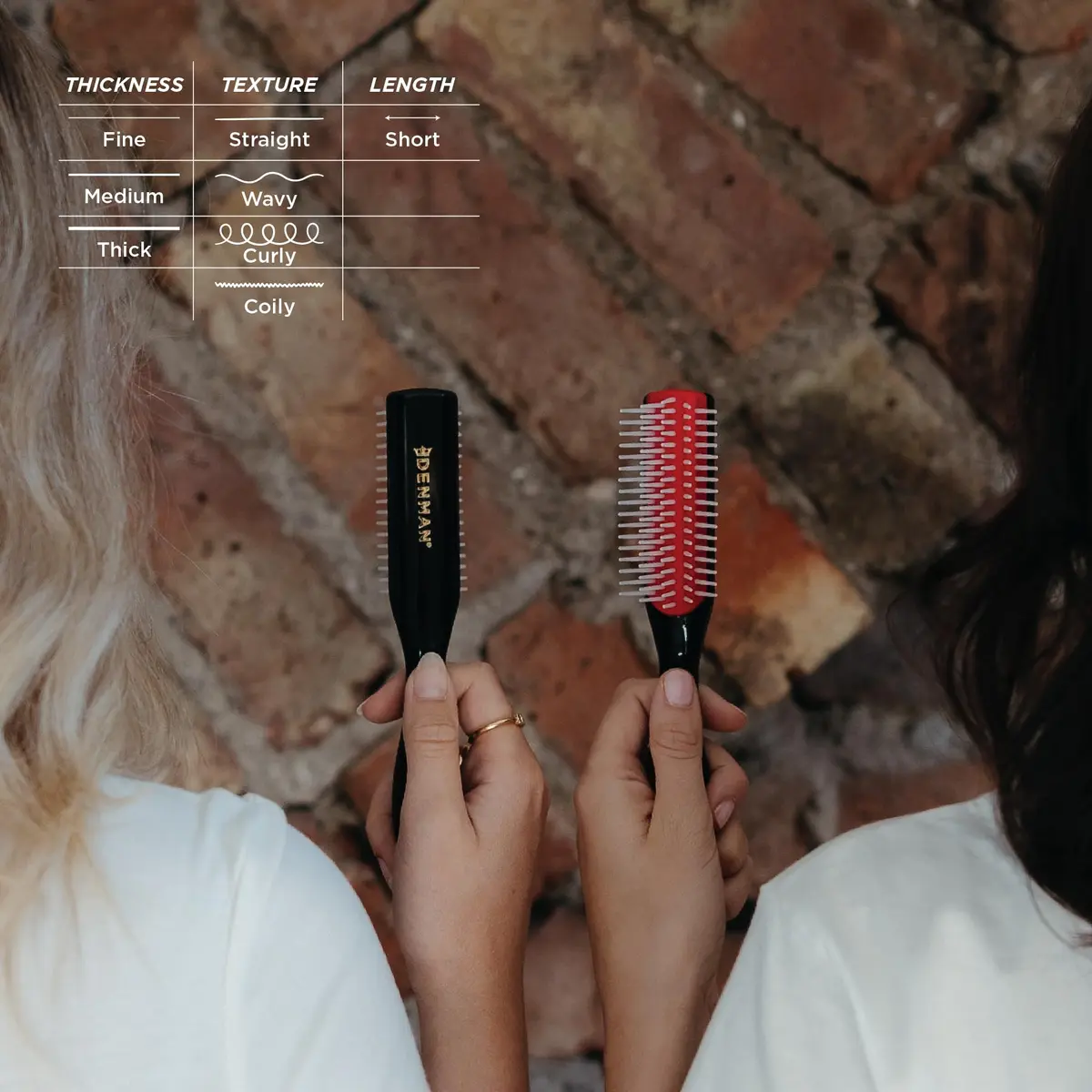 Denman D14 Curly Hair Brush 5-Row Styling Brush Black/Red | Detangles, Defines Curls, Smooths Frizz - view 9