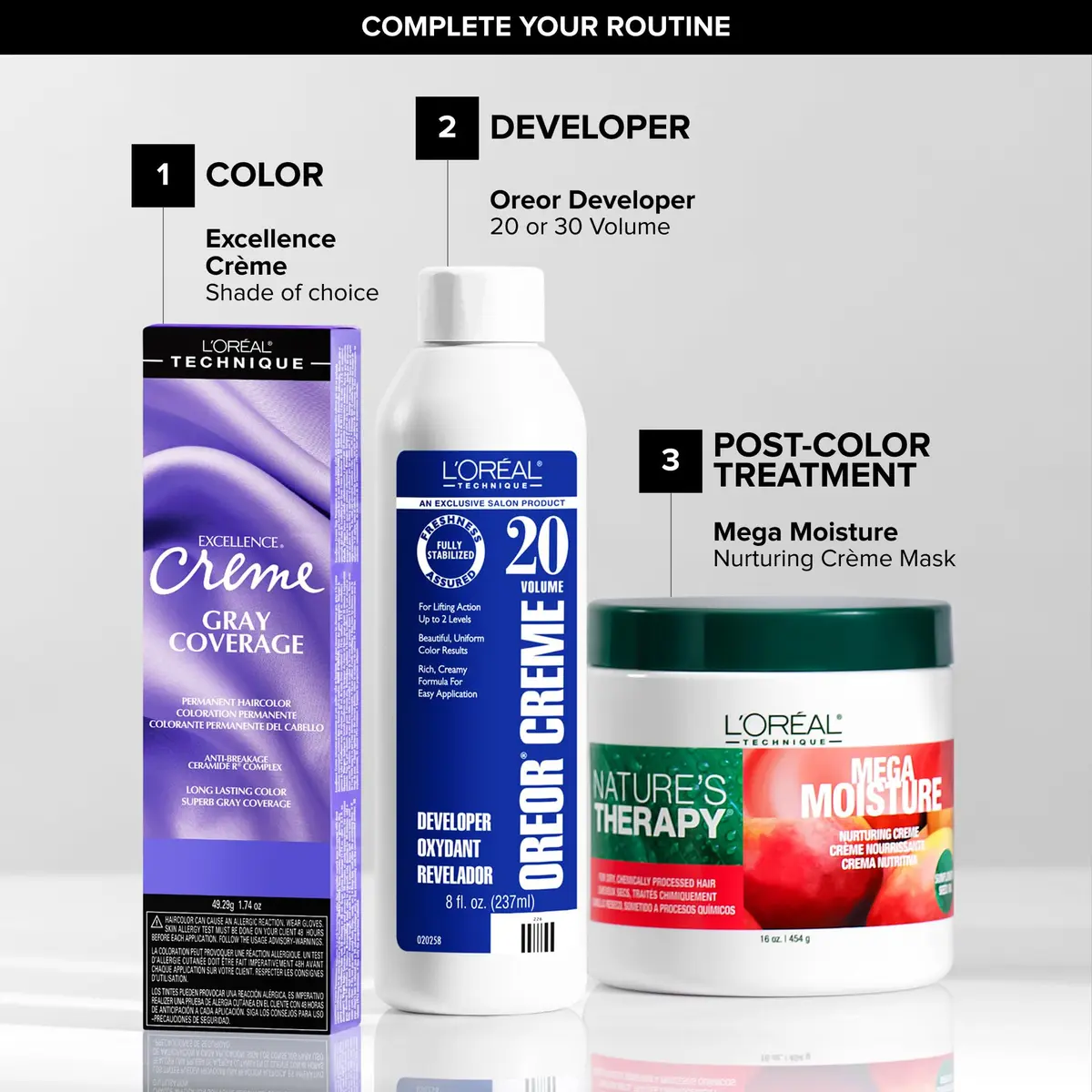 L'Oréal Technique Excellence Crème Permanent Hair Color – 7.1 Dark Ash Blonde | Superb Gray Coverage - view 5