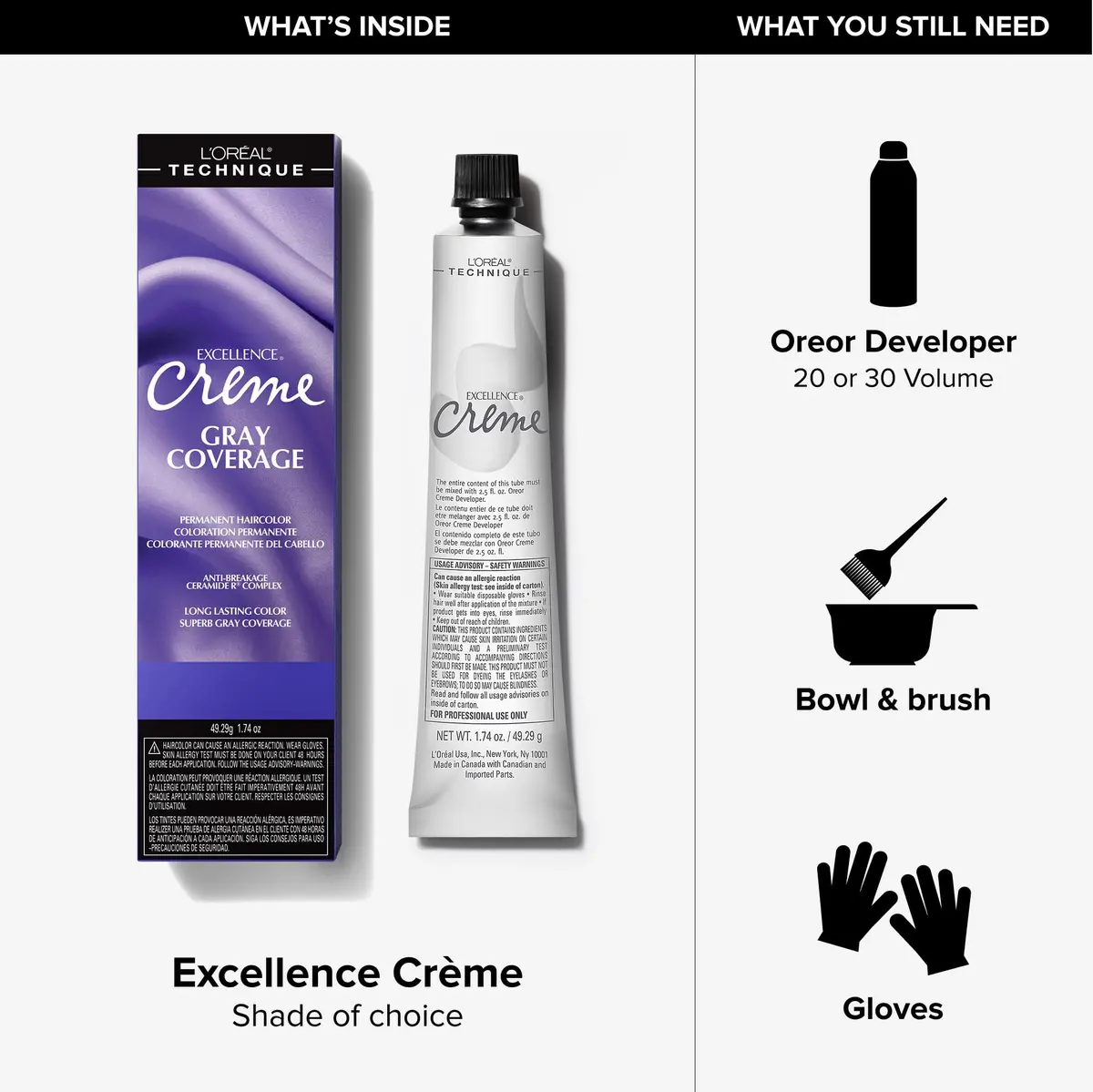 L'Oréal Technique Excellence Crème Permanent Hair Color – Dark Copper Golden Blonde 1.74 Fl Oz (51.5 ml) | Superb Gray Coverage - view 4