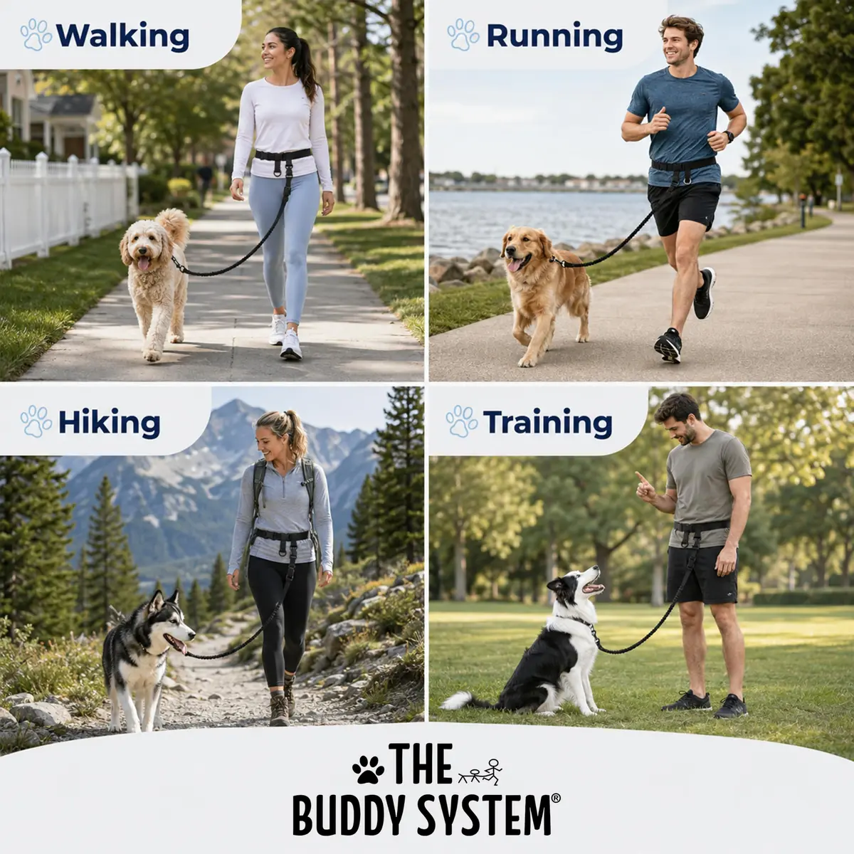 The Buddy System Hands Free Dog Leash Regular Size | Adjustable, Tangle-Free, USA-Imported (70-120 chars) - view 6