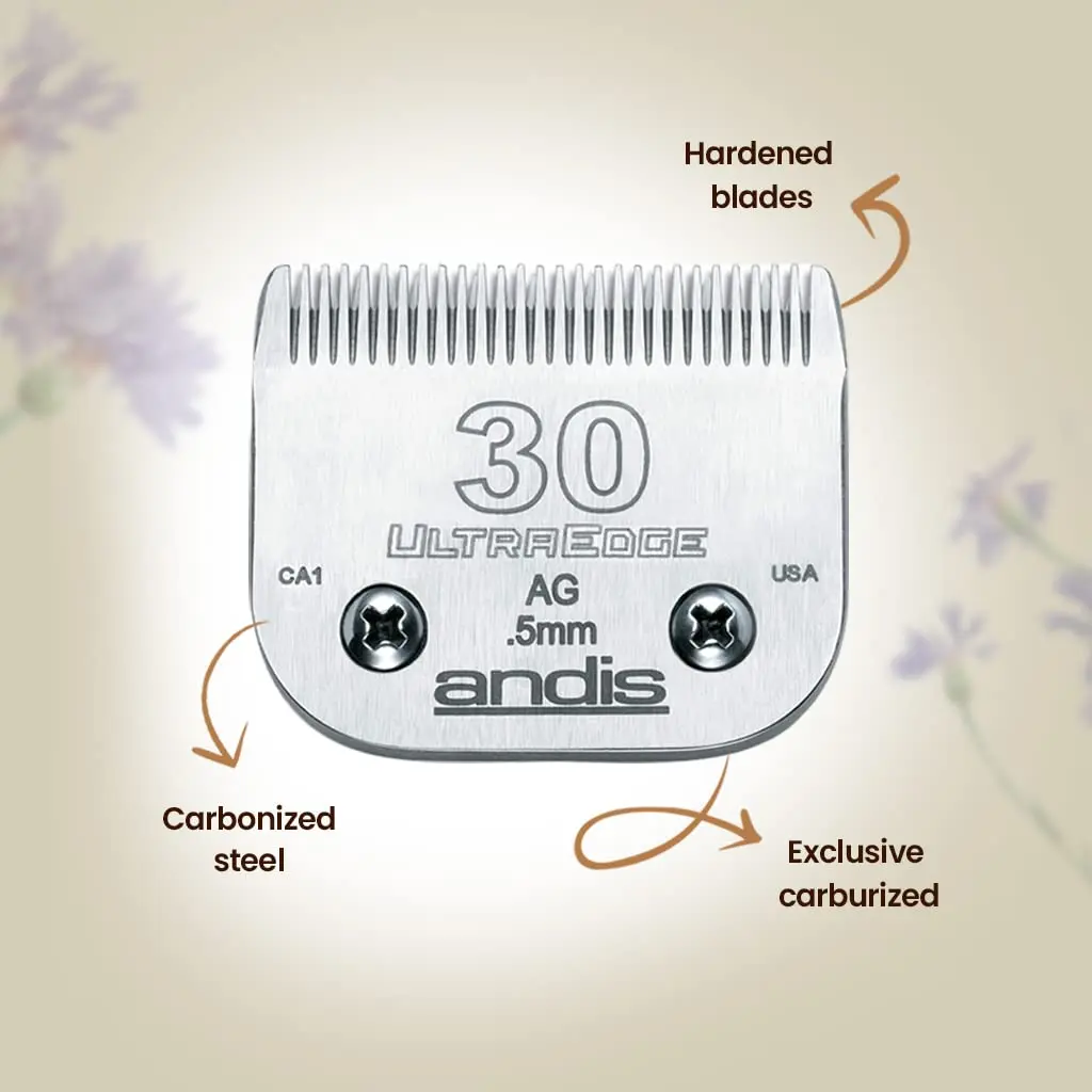 Andis UltraEdge Blade Size 30 1/50in Chrome | Professional Pet Grooming Blade for Large Animals - view 6