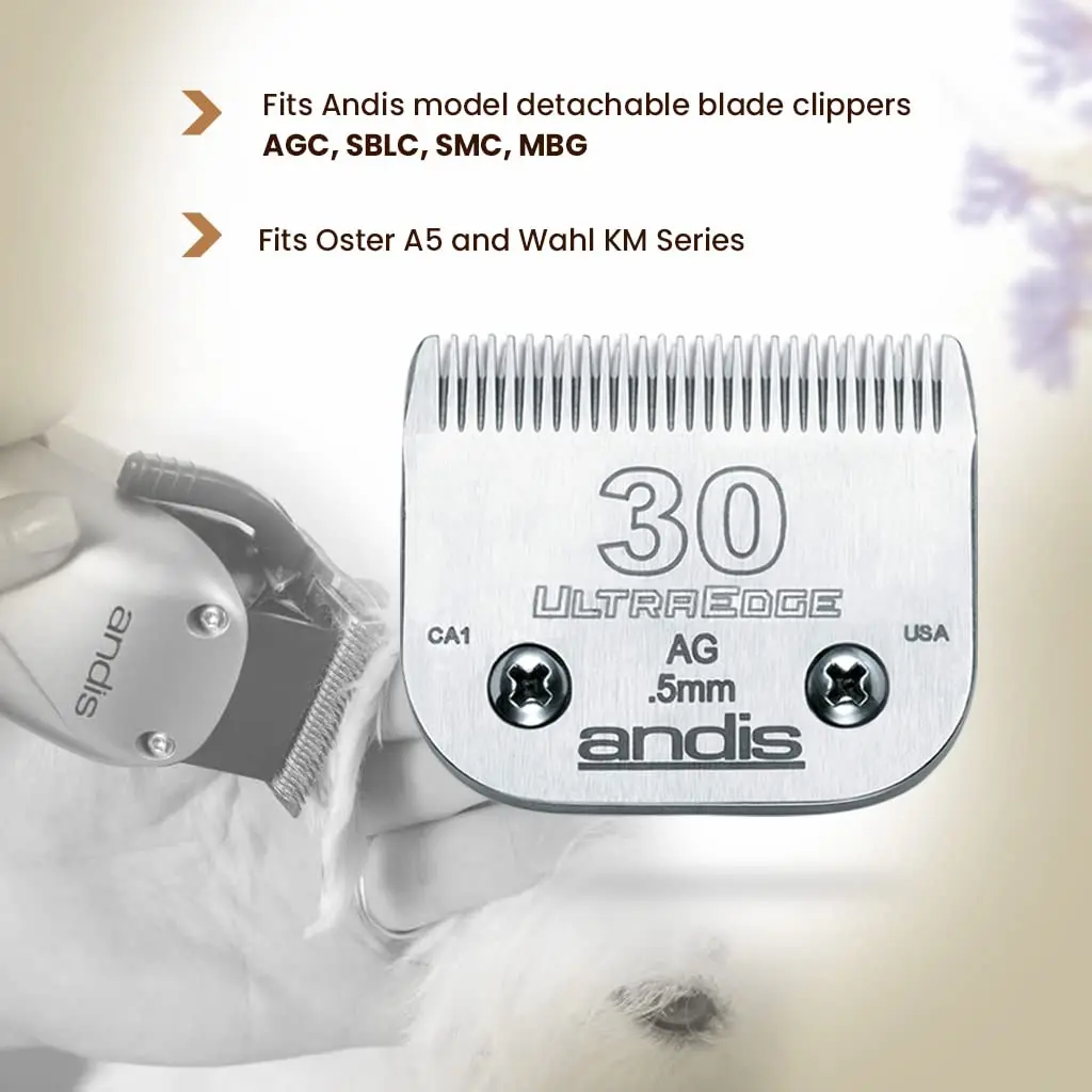 Andis UltraEdge Blade Size 30 1/50in Chrome | Professional Pet Grooming Blade for Large Animals - view 8