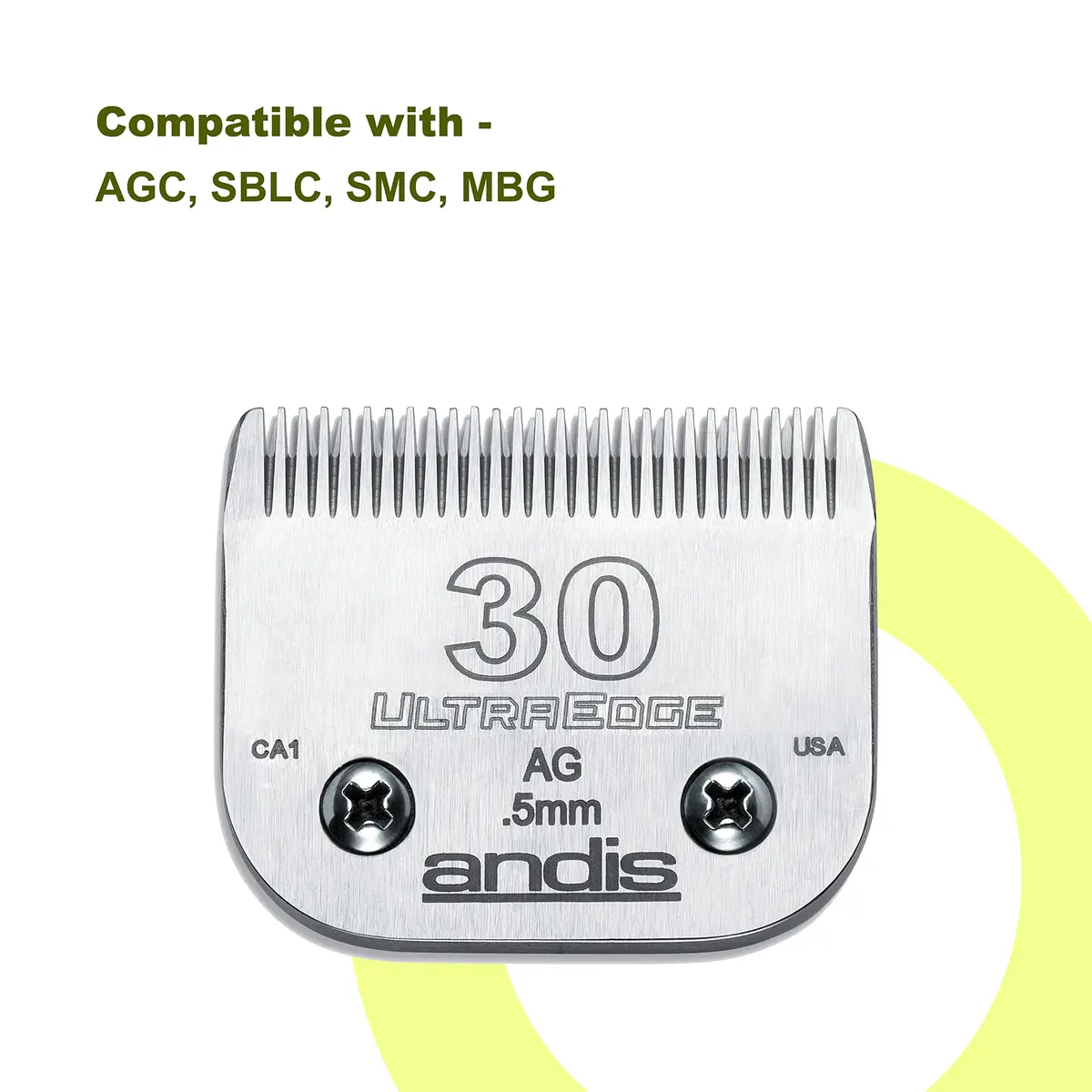 Andis UltraEdge Blade Size 30 1/50in Chrome | Professional Pet Grooming Blade for Large Animals - view 2