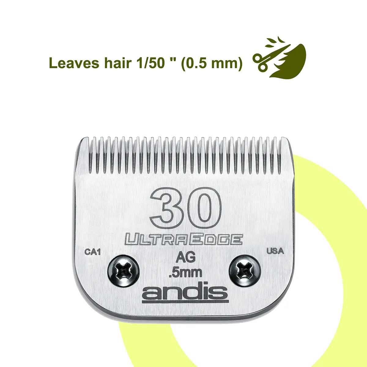 Andis UltraEdge Blade Size 30 1/50in Chrome | Professional Pet Grooming Blade for Large Animals - view 4