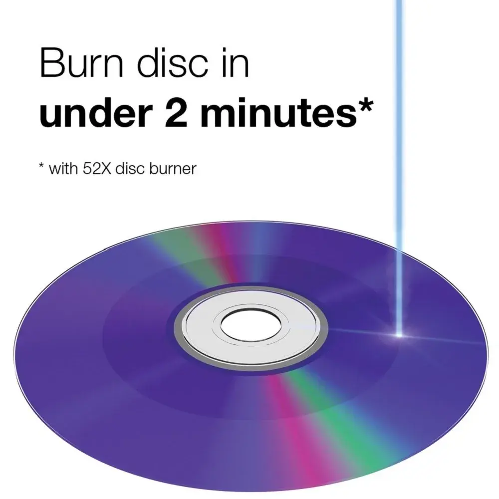 Verbatim DataLifePlus White Thermal Printable CD-R 700MB 52X (50pk Spindle, 80 Min) | Archival Quality for Audio & Data - view 4