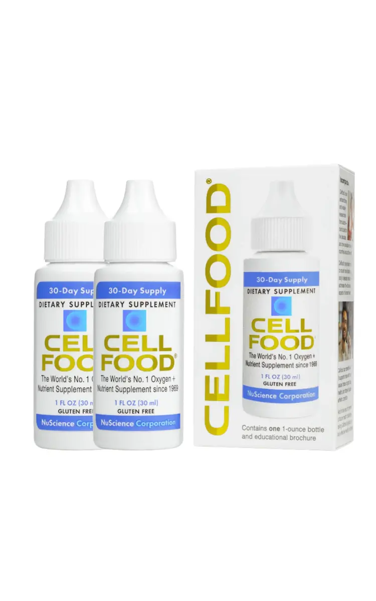 Cellfood Oxygen Boost Liquid Supplement 1 fl oz (2 Pack) | World's #1 Selling Oxygen Supplement for Energy & Wellness - main product image