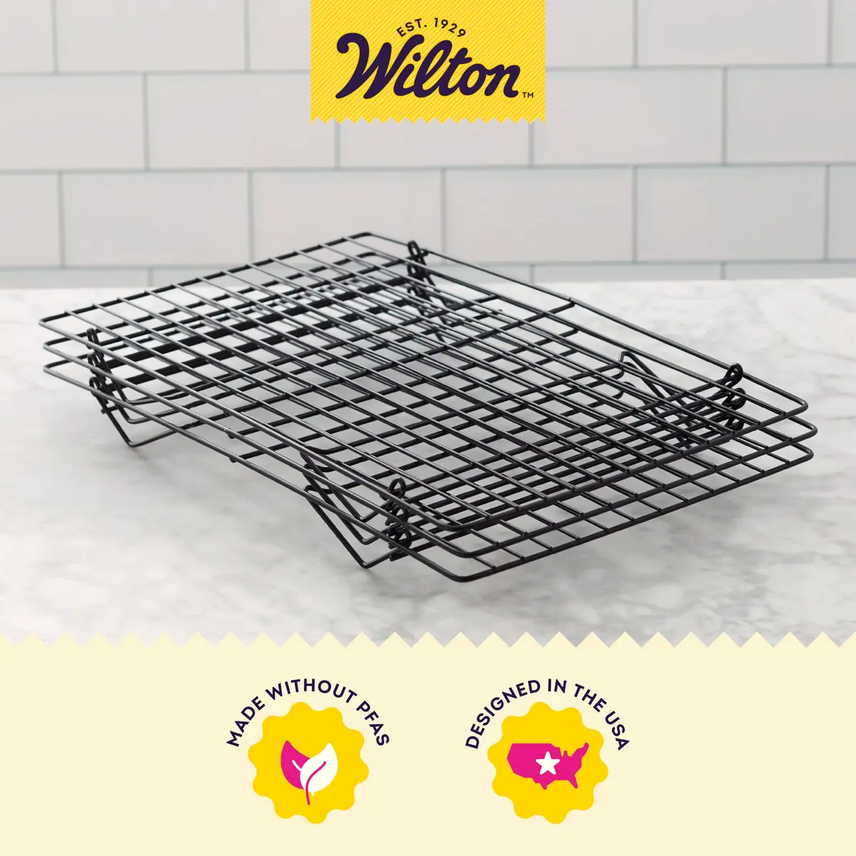 Wilton Excelle Elite 3-Tier Cooling Rack | 41.3cm (16.25 in) x 26.1cm (10.25 in) x 5.5cm (2.25 in) - view 3