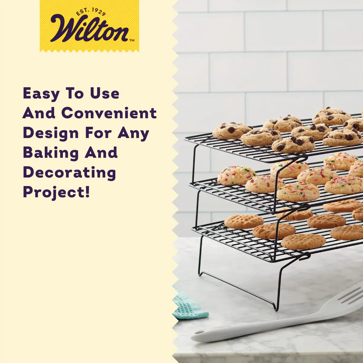 Wilton Excelle Elite 3-Tier Cooling Rack | 41.3cm (16.25 in) x 26.1cm (10.25 in) x 5.5cm (2.25 in) - view 4