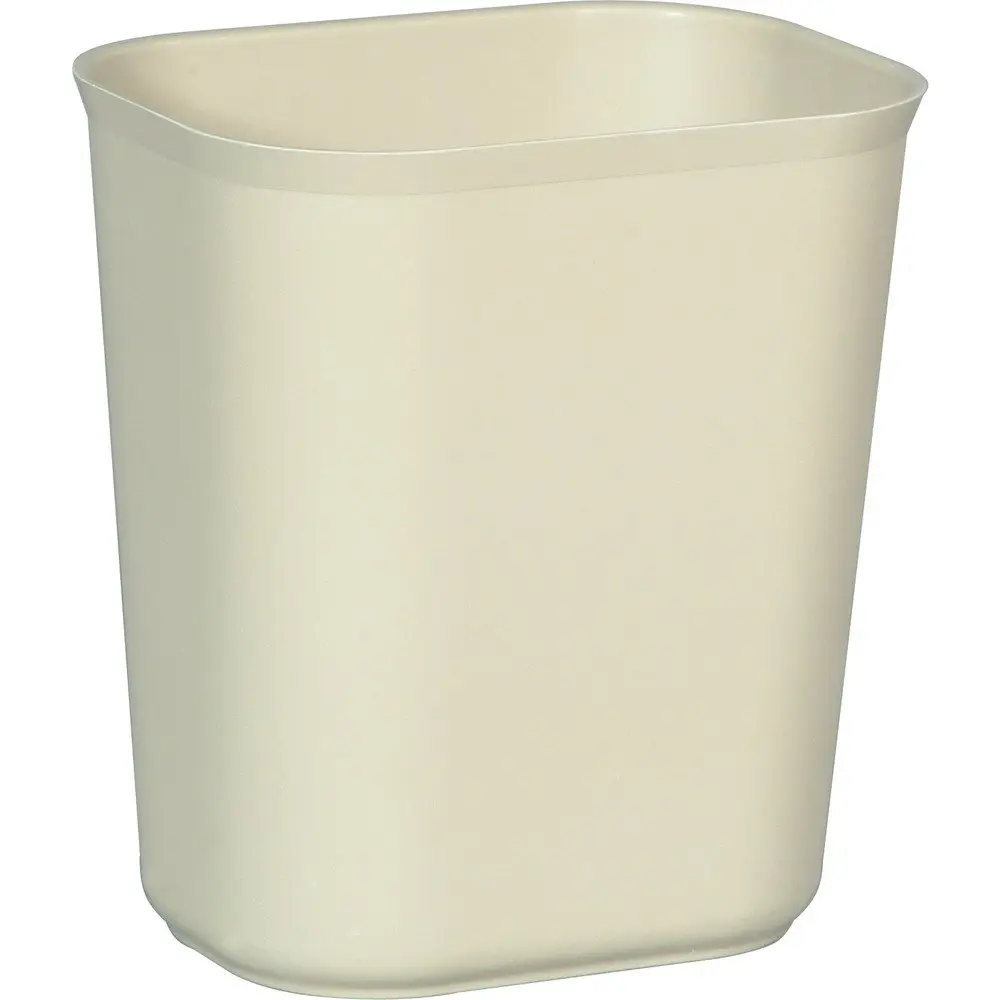 Rubbermaid Commercial Products Fire Resistant Wastebasket, Beige, 3.5-Gal | UL Certified Fire Safety - main product image
