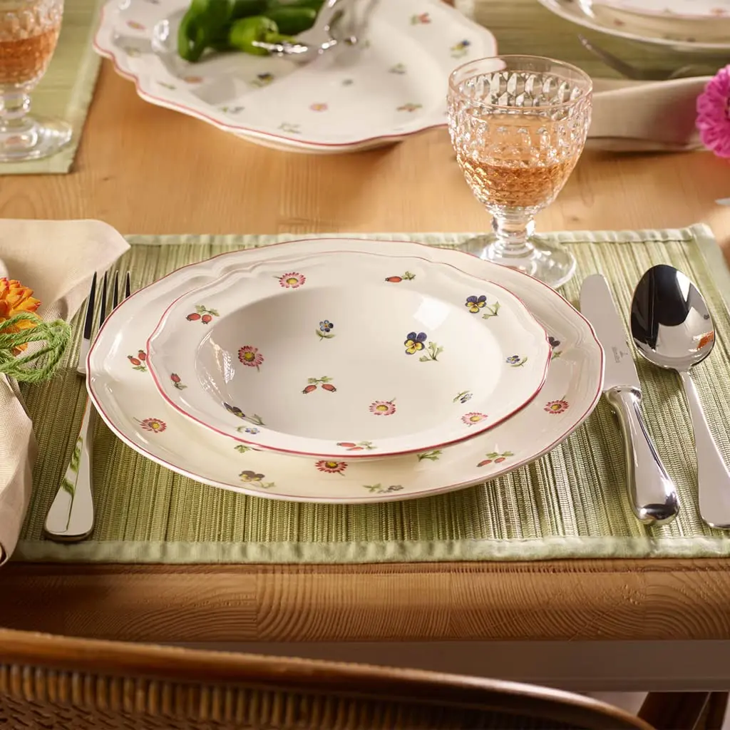 Villeroy & Boch Petite Fleur Dinner Plate, Premium Porcelain, 10.5 in Diameter | Floral Design for Stylish Dining - view 3