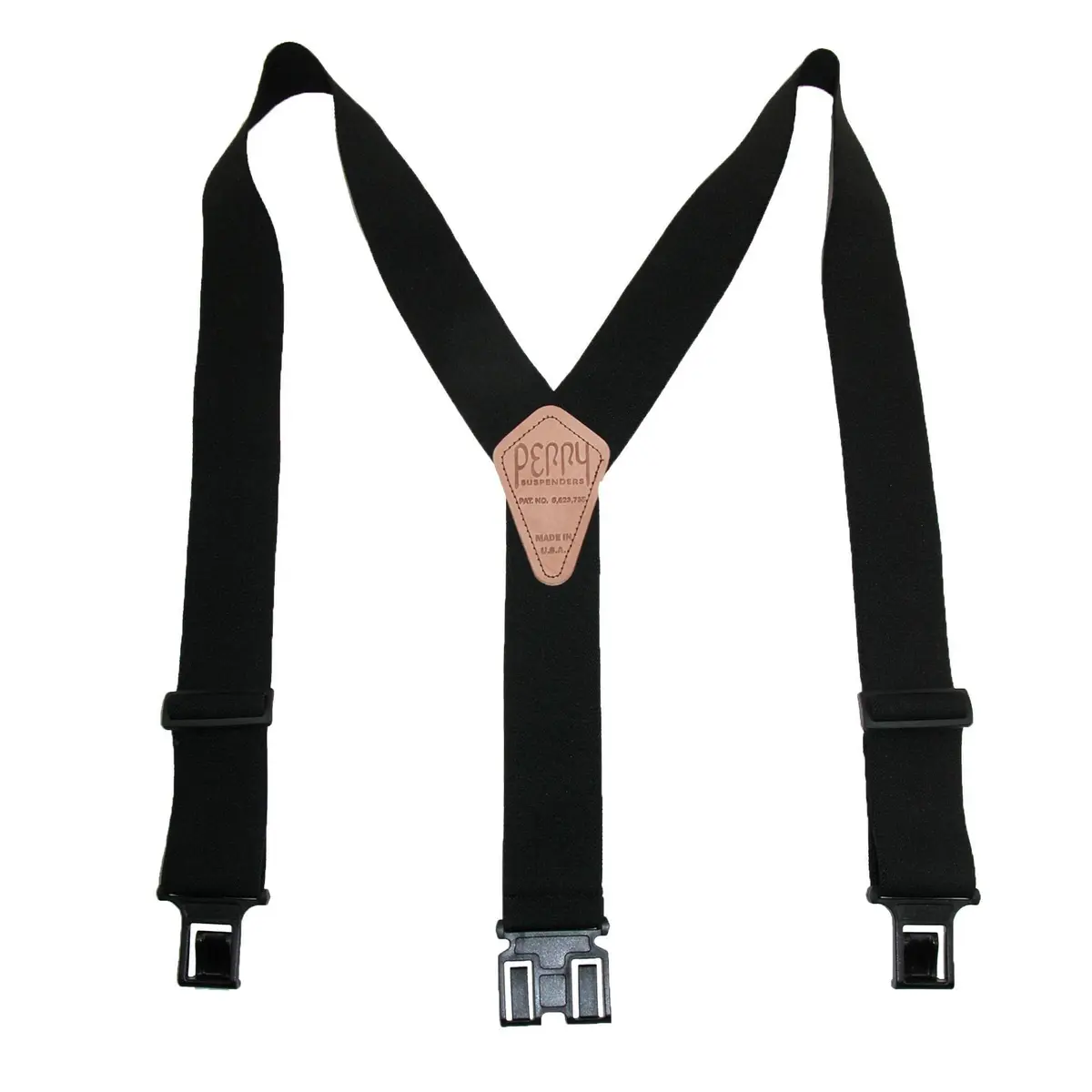 PERRY SUSPENDERS™ 2" Original Suspenders, Black | Durable Belt Hook Design for All-Day Comfort - main product image