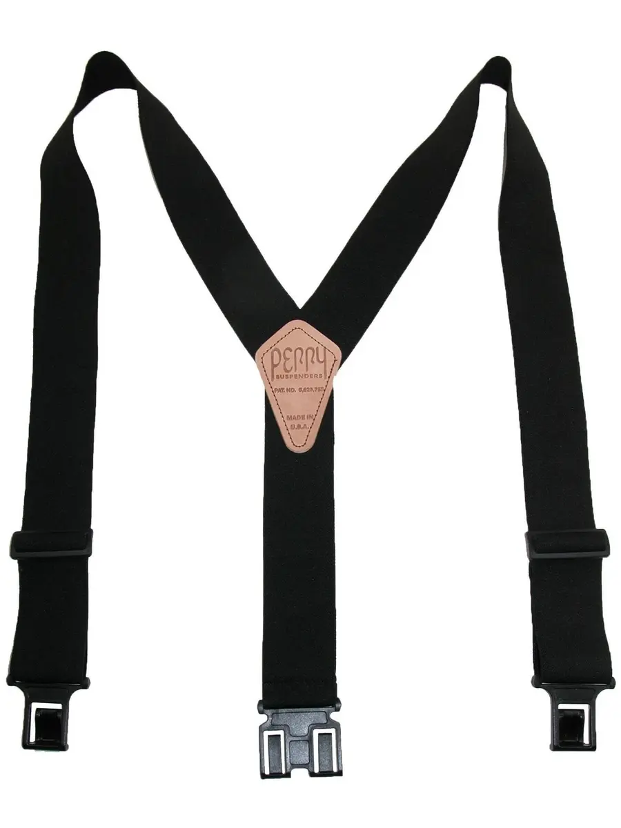 PERRY SUSPENDERS™ 2" Original Suspenders, Black | Durable Belt Hook Design for All-Day Comfort - view 4