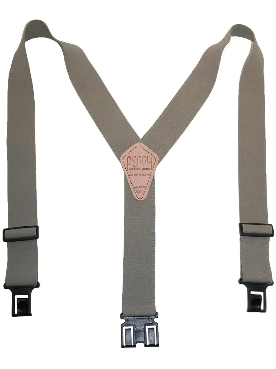 PERRY SUSPENDERS 2" Original (Tan, Big & Tall) | Durable Belt Hook Suspenders for Men - view 4